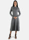 Women Grey Self Design Top