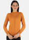 Women Mustard Self Design Top
