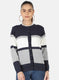 Women Grey Self Design Cardigan