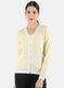 Women White Self Cardigan