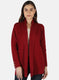Women Maroon Self Design Cardigan