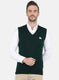 Men Green Solid Sweater