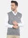 Men Grey Solid Sweater