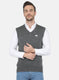 Men Grey Solid Sweater