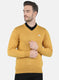 Men Yellow Solid Pullover