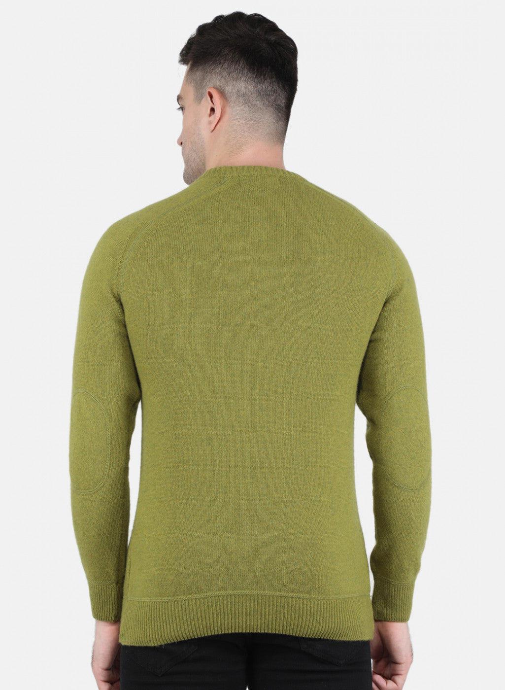 Men Green Solid Pullover