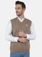 Men Beige Solid Sweater