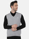 Men Grey Solid Sweater