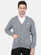 Men Grey Solid Cardigan