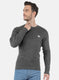 Men Dark Grey Solid Pullover