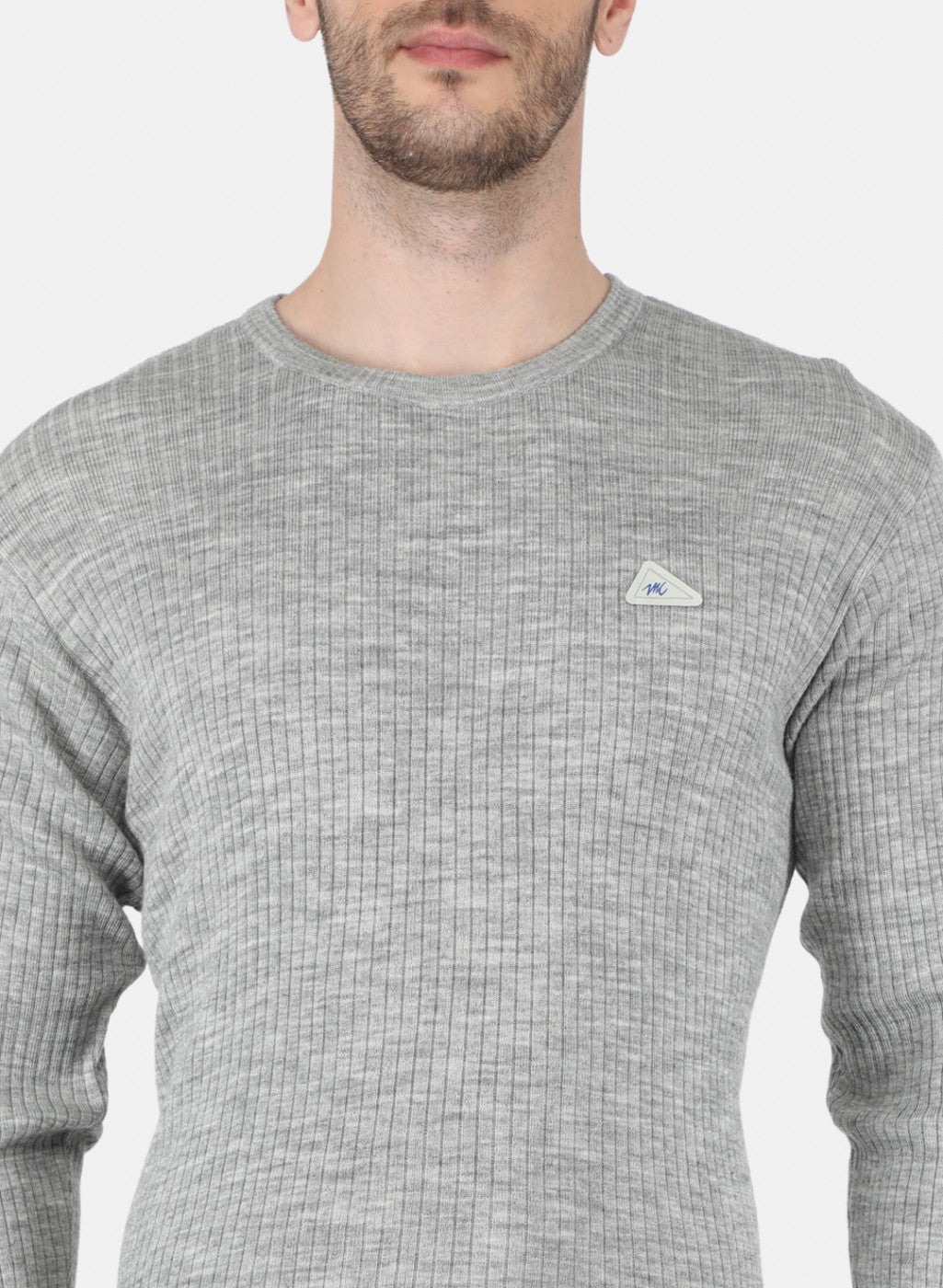 Men Grey Solid Pullover