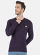 Men Purple Solid Pullover