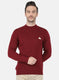 Men Maroon Solid Pullover