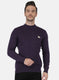 Men Purple Solid Pullover