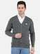 Men Grey Solid Cardigan