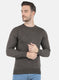 Men Brown Solid Pullover