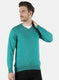 Men Green Solid Pullover