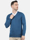 Men Blue Solid Pullover