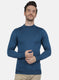 Men Blue Solid Pullover