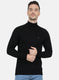 Men Black Solid Pullover