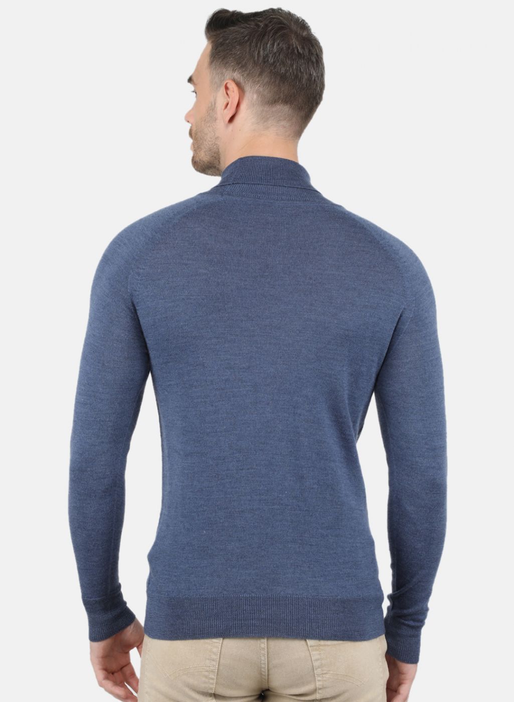 Men Grey Solid Pullover