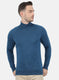 Men Blue Solid Pullover