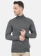 Men Grey Solid Pullover