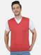 Men Red Solid Sweater
