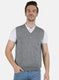 Men Grey Solid Sweater