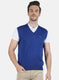 Men Blue Solid Sweater