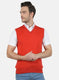 Men Orange Solid Sweater