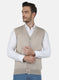Men Beige Solid Cardigan