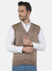 Men Beige Solid Cardigan