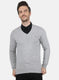 Men Grey Solid Pullover