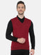 Men Red Solid Sweater