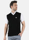 Men Black Solid Sweater