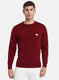 Men Maroon Solid Pullover