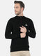 Men Black Solid Pullover