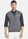 Men Grey Solid Cardigan