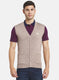 Men Beige Solid Cardigan