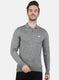Men Grey Solid T-Shirt