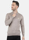 Men Beige Solid T-Shirt