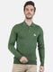 Men Olive Solid T-Shirt