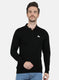 Men Black Solid T-Shirt