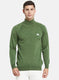 Men Olive Solid Pullover