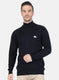 Men NAvy Blue Solid Pullover