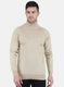 Men Beige Solid Pullover