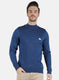 Men Blue Solid Pullover