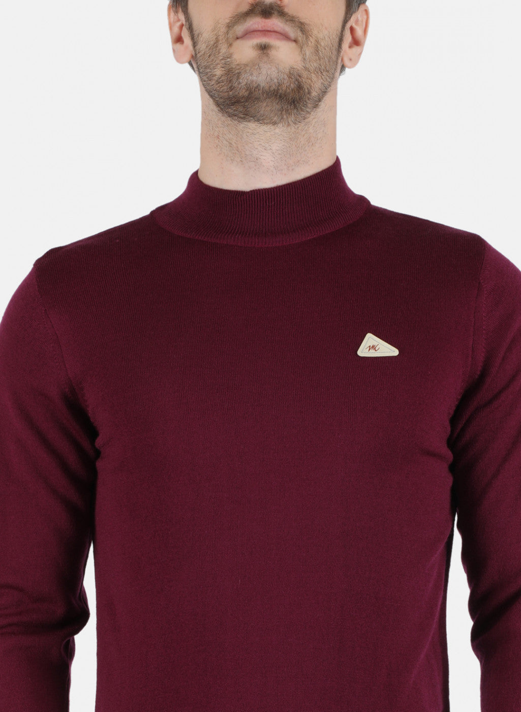 Men Purple Solid Pullover