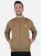 Men Brown Solid Pullover